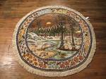 SIL716 5X5 FINE ROUND PERSIAN ISFAHAN RUG