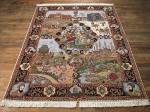 SIL728 5X7 FINE PERSIAN PICTORIAL TABRIZ RUG