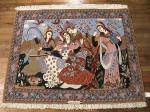 SIL734 4X5 FINE PERSIAN PICTORIAL ISFAHAN RUG