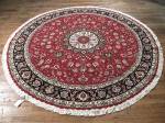 SIL779 8X8 FINE ROUND PERSIAN TABRIZ RUG