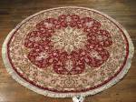 SIL781 7X7 FINE ROUND PERSIAN TABRIZ RUG