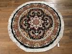 SIL784 4X4 ROUND PERSIAN BENAM TABRIZ RUG