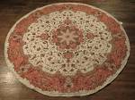 SIL787 8X8 ROUND PERSIAN SHIRFAR TABRIZ RUG