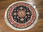 SIL789 4X4 ROUND PERSIAN TABRIZ RUG