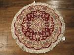 SIL793 4X4 ROUND PERSIAN BENAM TABRIZ RUG