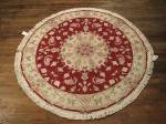 SIL802 5X5 ROUND PERSIAN TABRIZ RUG 50 RAJ