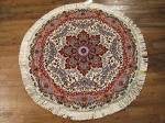 SIL805 4X4 ROUND PERSIAN TABRIZ RUG