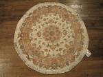 SIL811 4X4 ROUND PERSIAN TABRIZ RUG 50RAJ