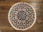 SIL824 2X2 ROUND PERSIAN NAIN RUG