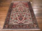 SIL847 4X5 PURE SILK PERSIAN QUOM RUG