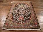 SIL853 4X5 PURE SILK PERSIAN QUOM RUG