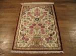 SIL868 2X3 FINE PURE SILK PERSIAN QUOM RUG