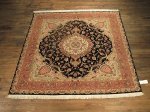 SIL171 7X7 FINE PERSIAN SQUARE TABRIZ RUG BENAM DESIGN