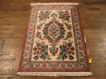 SIL872 2X3 FINE PURE SILK PERSIAN QUOM RUG AHMADI