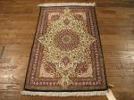 SIL873 2X3 FINE PURE SILK PERSIAN QUOM RUG ERAMI