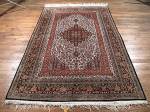 SIL874 5X7 PURE SILK PERSIAN QUOM RUG