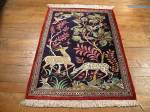 SIL914 2X3 PERSIAN PICTORIAL QUOM RUG