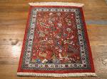 SIL921 2X3 PERSIAN PICTORIAL QUOM RUG