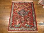 SIL924 2X3 PERSIAN PICTORIAL QUOM RUG