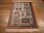 SIL937 2X3 PERSIAN PICTORIAL QUOM RUG