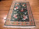 SIL999 3X5 PERSIAN PICTORIAL QUOM RUG