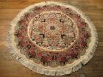 SIL1018 3X3 ROUND PERSIAN TABRIZ RUG