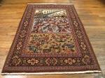 SIL1044 3X5 PERSIAN PICTORIAL QUOM RUG