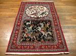 SIL1069 3X5 PERSIAN PICTORIAL QUOM RUG