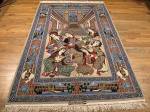 SIL1074 5X8 PERSIAN PICTORIAL ISFAHAN RUG