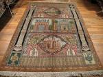 SIL1079 7X10 PERSIAN PICTORIAL TABRIZ RUG