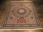 SIL190 8X10 FINE PERSIAN GOMBAD TABRIZ RUG