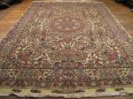 SIL1099 10X13 PERSIAN TABRIZ METAL THREAD RUG