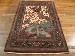 SIL1155 3X5 PERSIAN PICTORIAL QUOM RUG