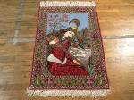 SIL1189 3X3 PERSIAN PICTORIAL ISFAHAN RUG