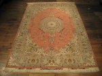 SIL202 8X12 FINE PERSIAN TABRIZ RUG ANIMAL DESIGN