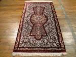 #1018 2x4 Silk Persian Rug. High Quality Genuine Silk Persian Rugs from Qum or Qom.