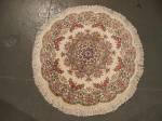 #1019 3x3 Silk Persian Rug. High Quality Genuine Silk Persian Rugs from Qum or Qom.